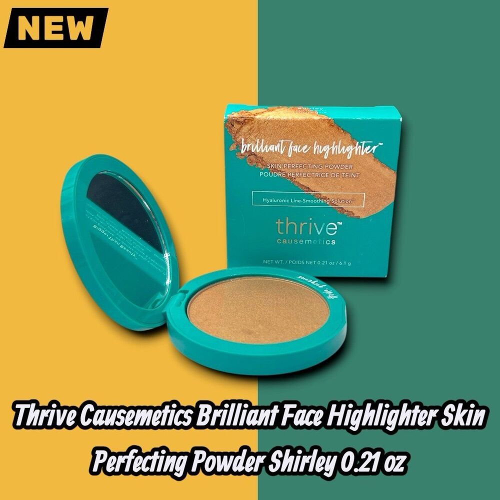 New Thrive Causemetics Brilliant Face Highlighter Skin Perfecting Powder Shirley